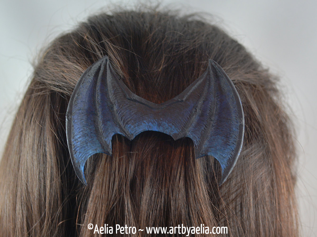 Blue Dragon Hair Pin - Metal - wide 9